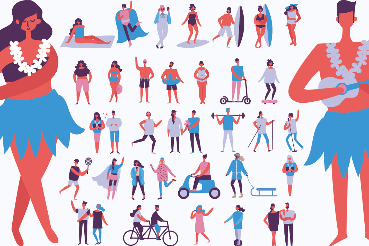 People characters bundle, a Person Illustration by Virinaflora (Photo 5 of 5)
