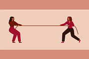 Women Tug of War, a Person Illustration by Mary Long (Thumbnail 2 of 4)