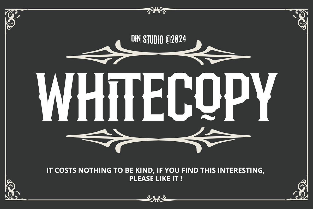 Whitecopy, a Symbol Font by Vintage Division (Photo 15 of 15)