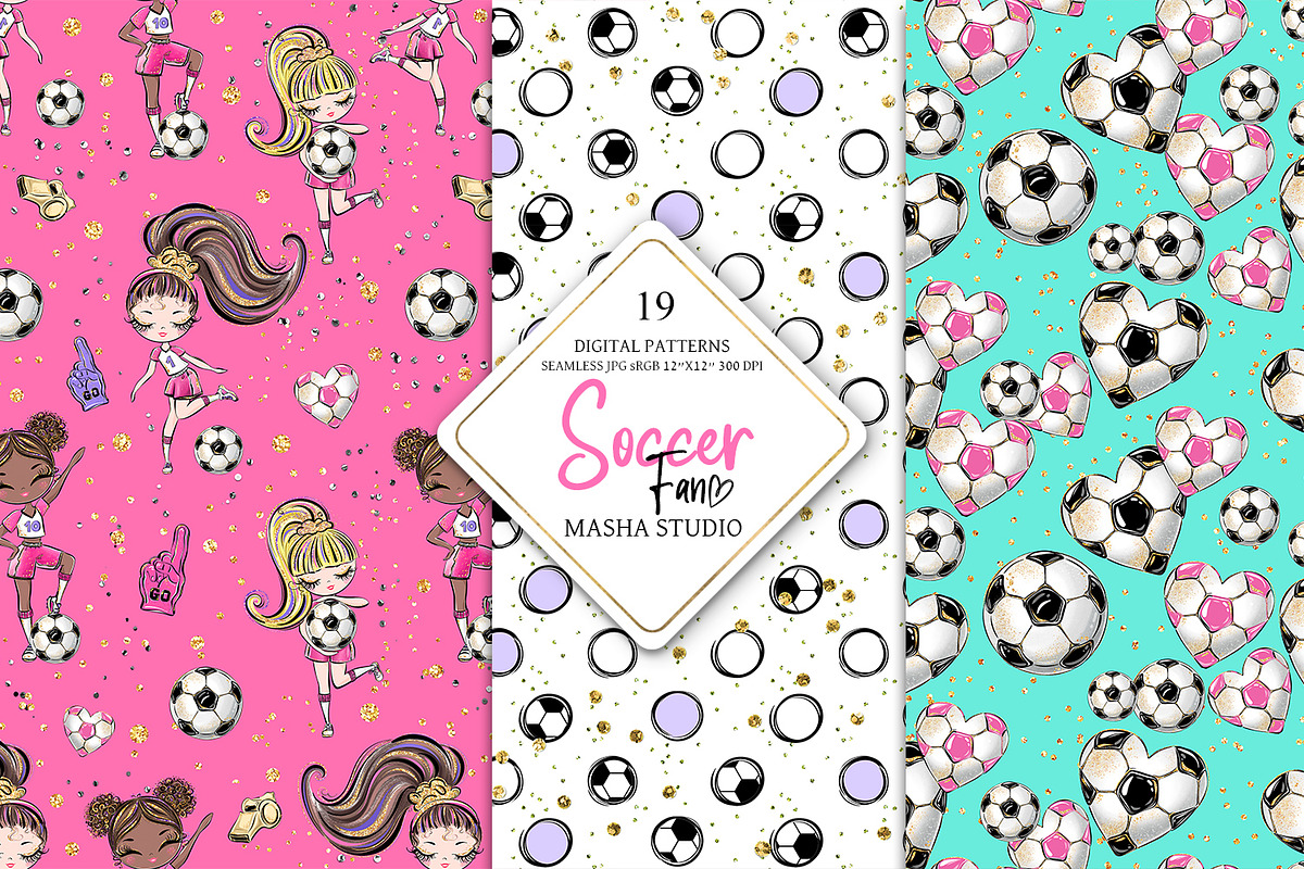 Soccer Seamless Digital Papers, a Pattern Graphic by Masha  Studio (Photo 8 of 8)