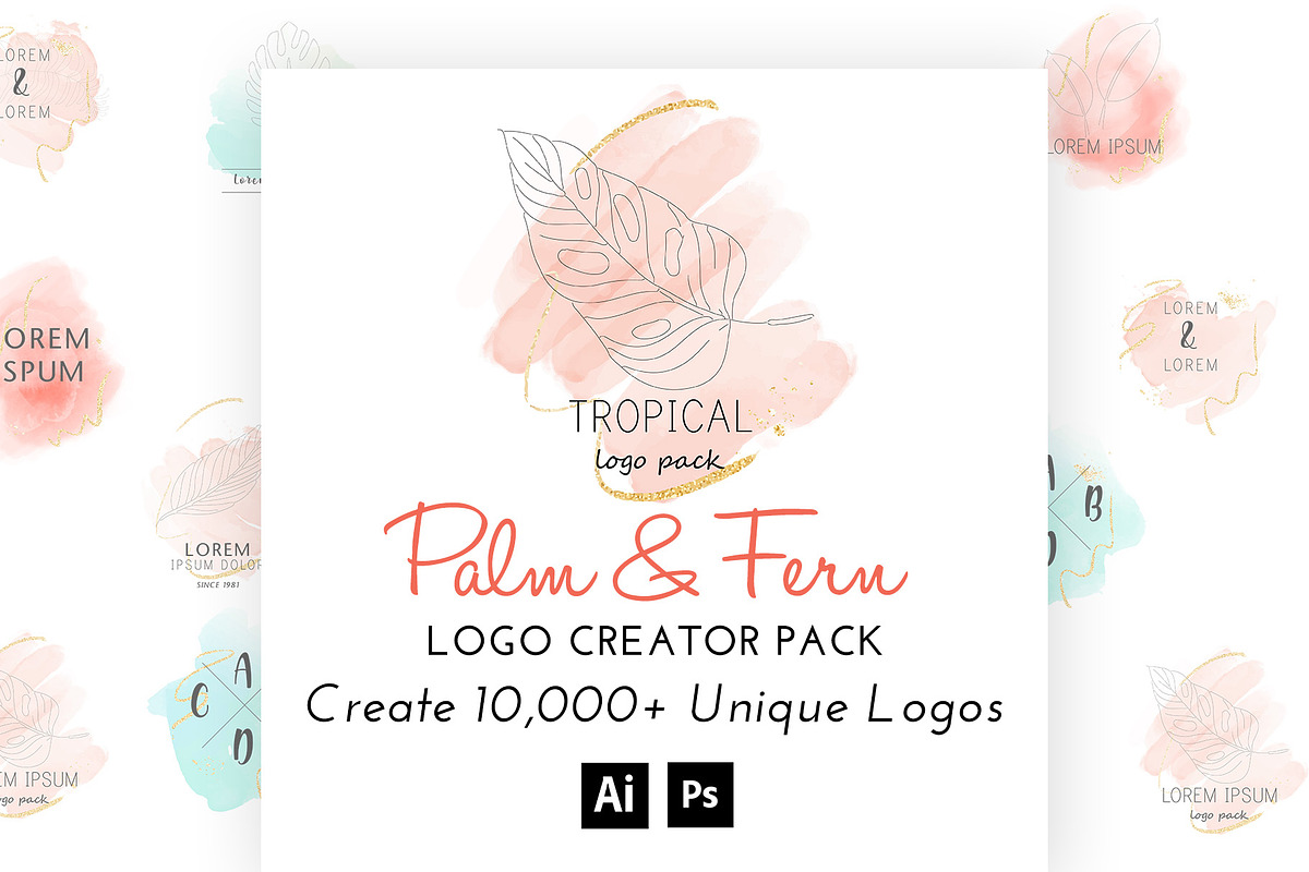 Palm & Fern Modern Floral Logo, a Branding & Logo Template by Design Unique (Photo 1 of 15)
