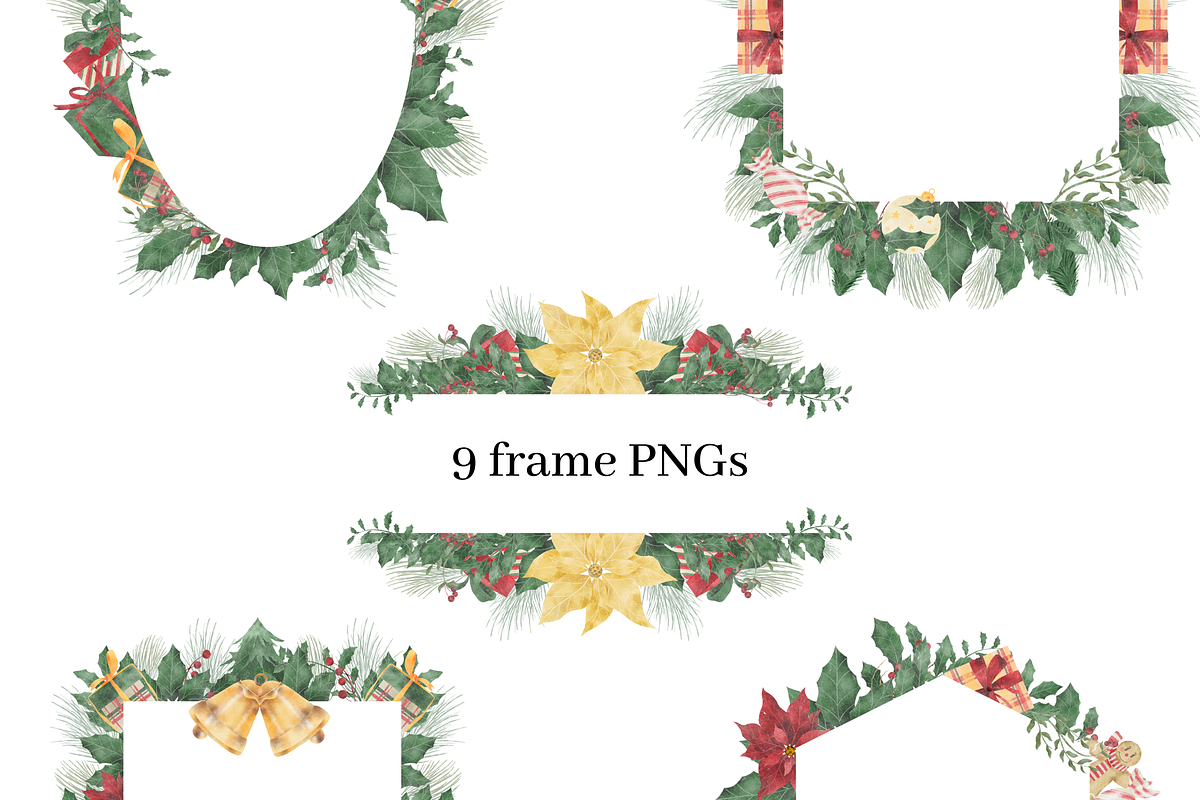 Watercolor Christmas Clipart, a Decorative Illustration by ArtbyHien (Photo 7 of 8)