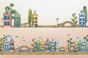 Old European houses watercolor clipa, an Object Illustration by NATASHA CHU (Thumbnail 14 of 21)