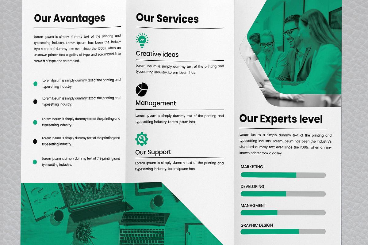 Tri- fold business brochure, a Brochure Template by MightyDesign (Photo 2 of 7)