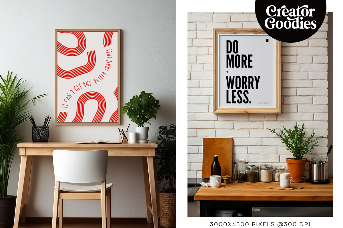Minimalist Frames Poster Mockups, a Merchandise Mockup by Creator Goodies (Photo 3 of 3)