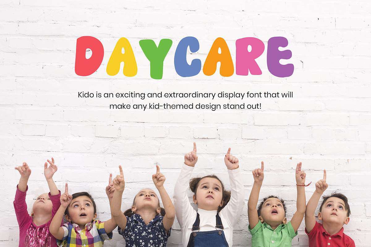 Kido - Fun Children Display Font preview 2