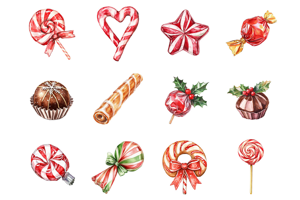 Christmas Candy  Clipart, an Illustration by Design Market (Photo 3 of 3)