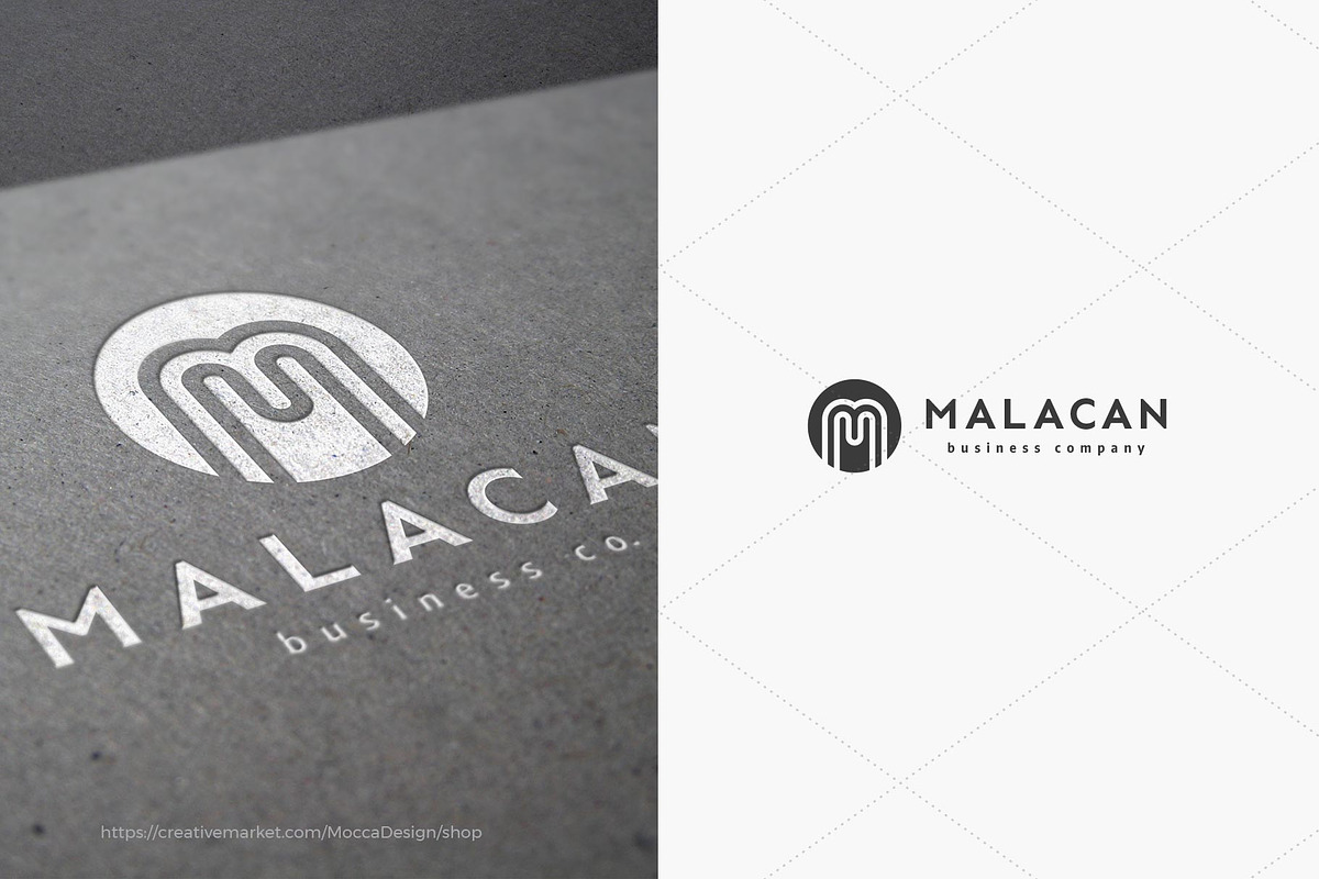 Malacan Logo - Letter M Monogram, a Branding & Logo Template by Mocca Design (Photo 6 of 6)
