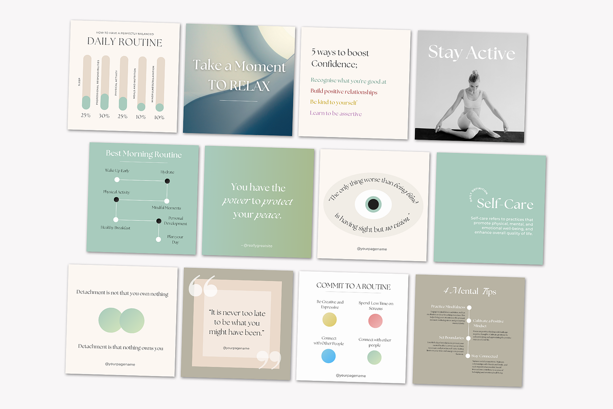 Wellness Instagram Templates preview 8