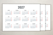 2027 calendar template in Portuguese, a Stationery Template by Ederella (Thumbnail 2 of 2)