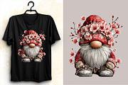 Valentine's Gnome with Flowers Clipa, an Illustration by SVGArt (Thumbnail 7 of 8)