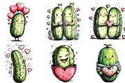 Whimsical Funny Pickle Valentine PNG, an Illustration by CraftArtStudio (Thumbnail 5 of 5)
