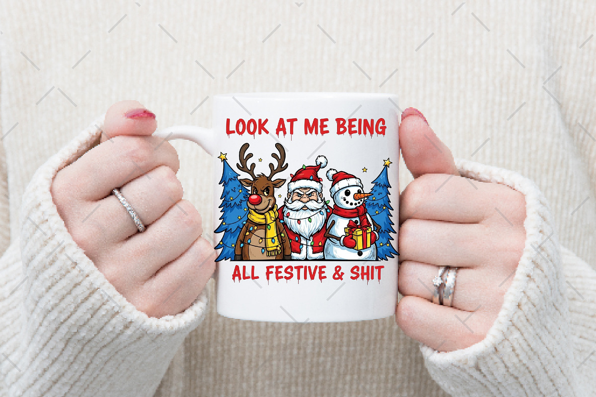 Look At Me Being All Festive Png, an Illustration by Watercolor design (Photo 3 of 3)