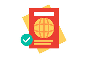 Passport Flat Icon, a Duotone Icon by Pexelpy
