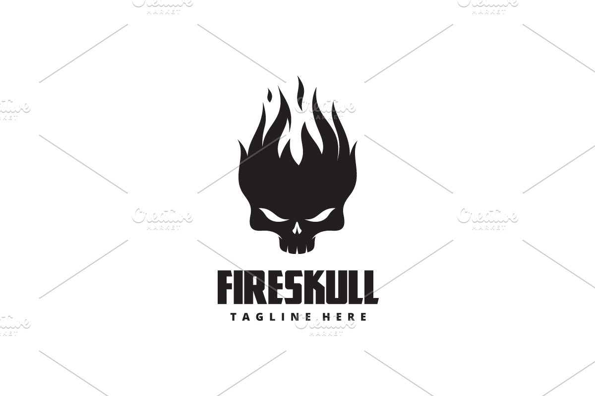 Fire Skull Logo Illustration, a Branding & Logo Template by yopie (Photo 3 of 3)