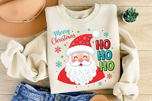 Santa PNG Preppy Christmas PNG, a Seasonal Illustration by DreamCafeArt