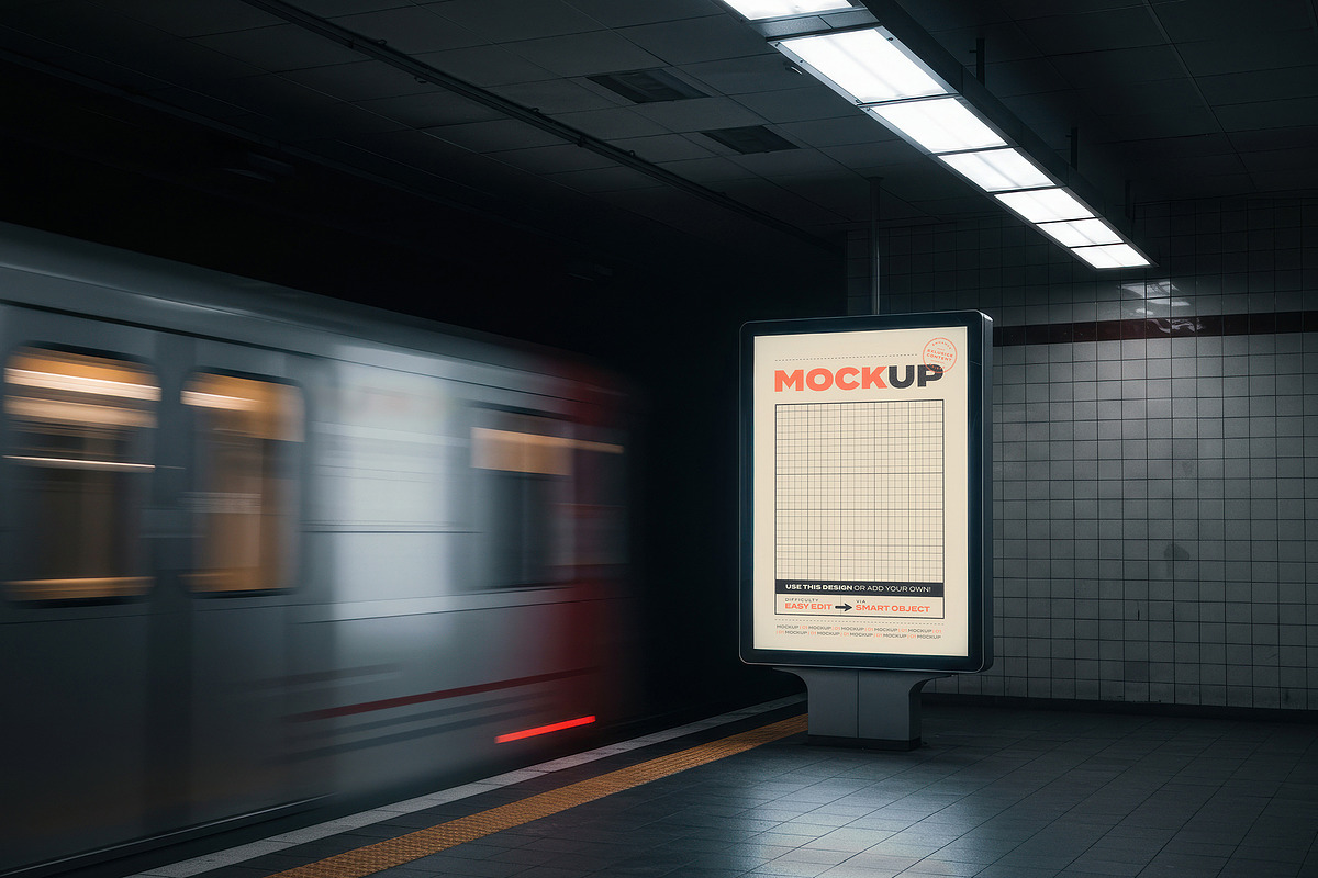 Subway Station Billboard Mockups, a Mockup by Luuqas Design (Photo 5 of 11)