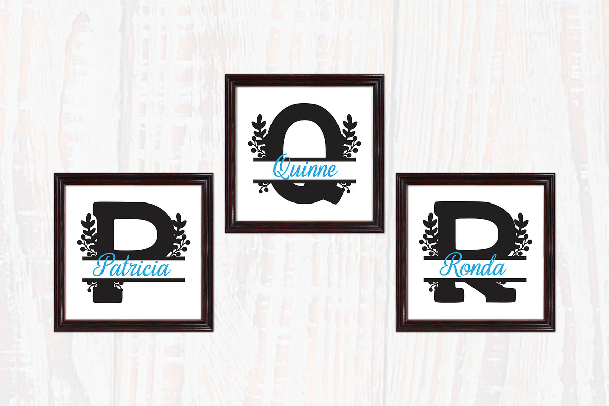 Floral Split Monogram Flower Font, a Font by SavanasDesign (Photo 8 of 10)