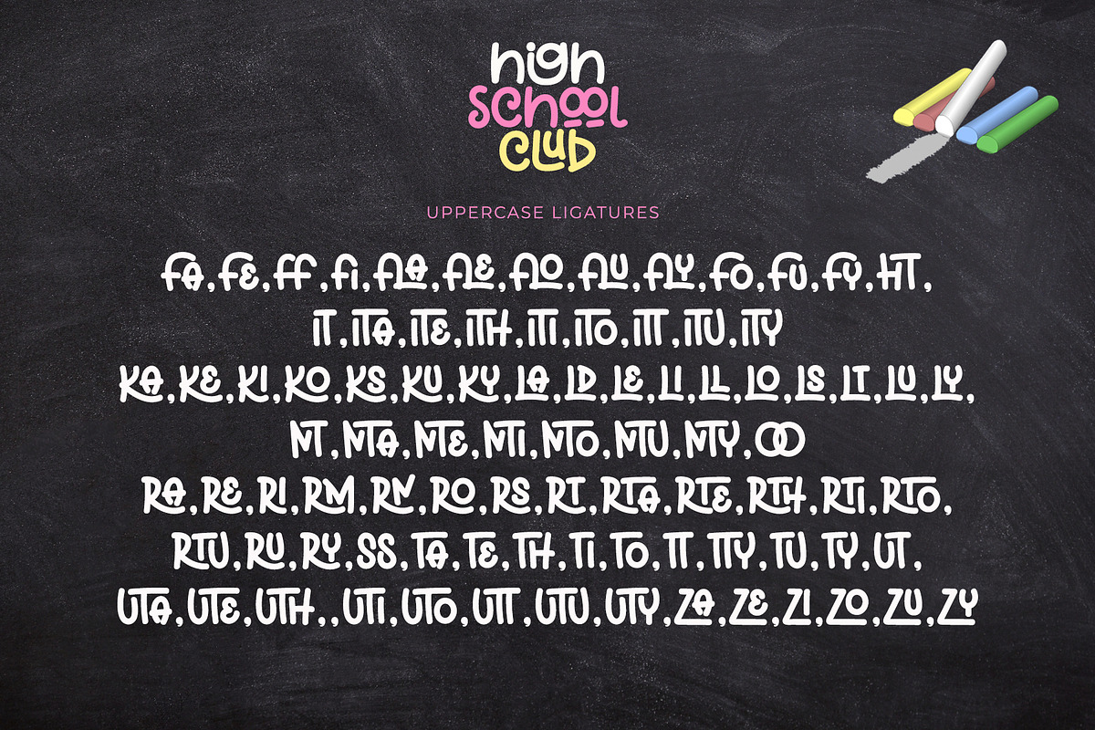 High School Club - Cute Font, a Handwritten Font by Airotype (Photo 9 of 12)