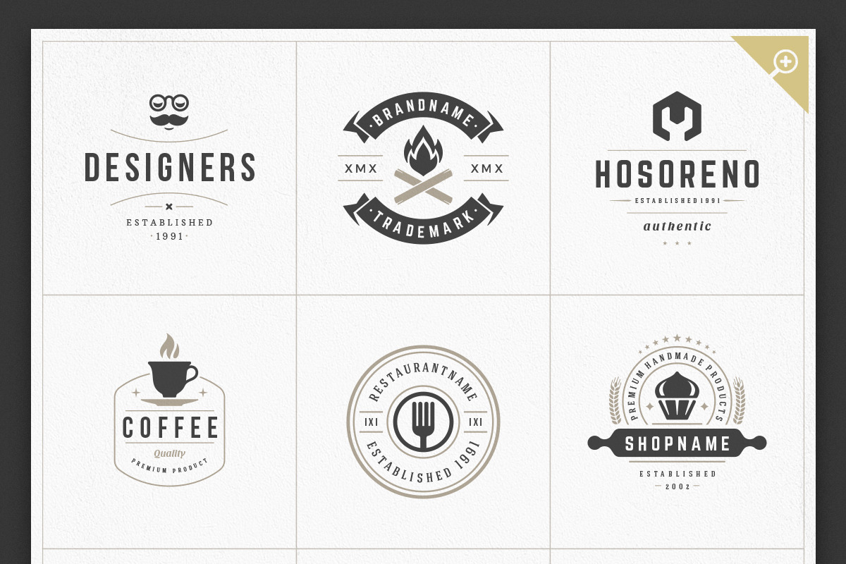 1000 Logos and Badges Bundle, a Branding & Logo Template by Vasya Kobelev (Photo 24 of 39)