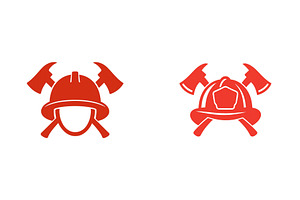 Firefighter helmet and crossed axes, an Object Illustration by ZinetroN