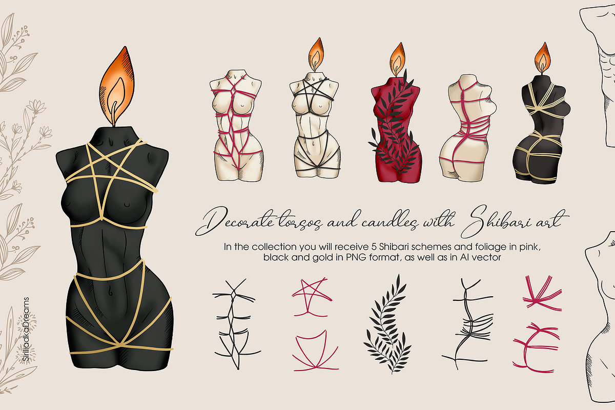 Candles and torsos of god and goddes, an Illustration by Siriliadka Dreams (Photo 8 of 10)