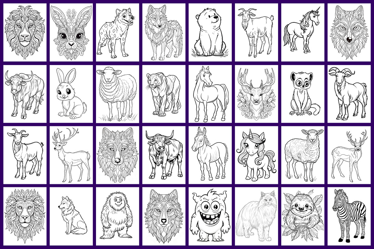 Animal Coloring Page, a Graphic by Forhadx5 (Photo 5 of 10)
