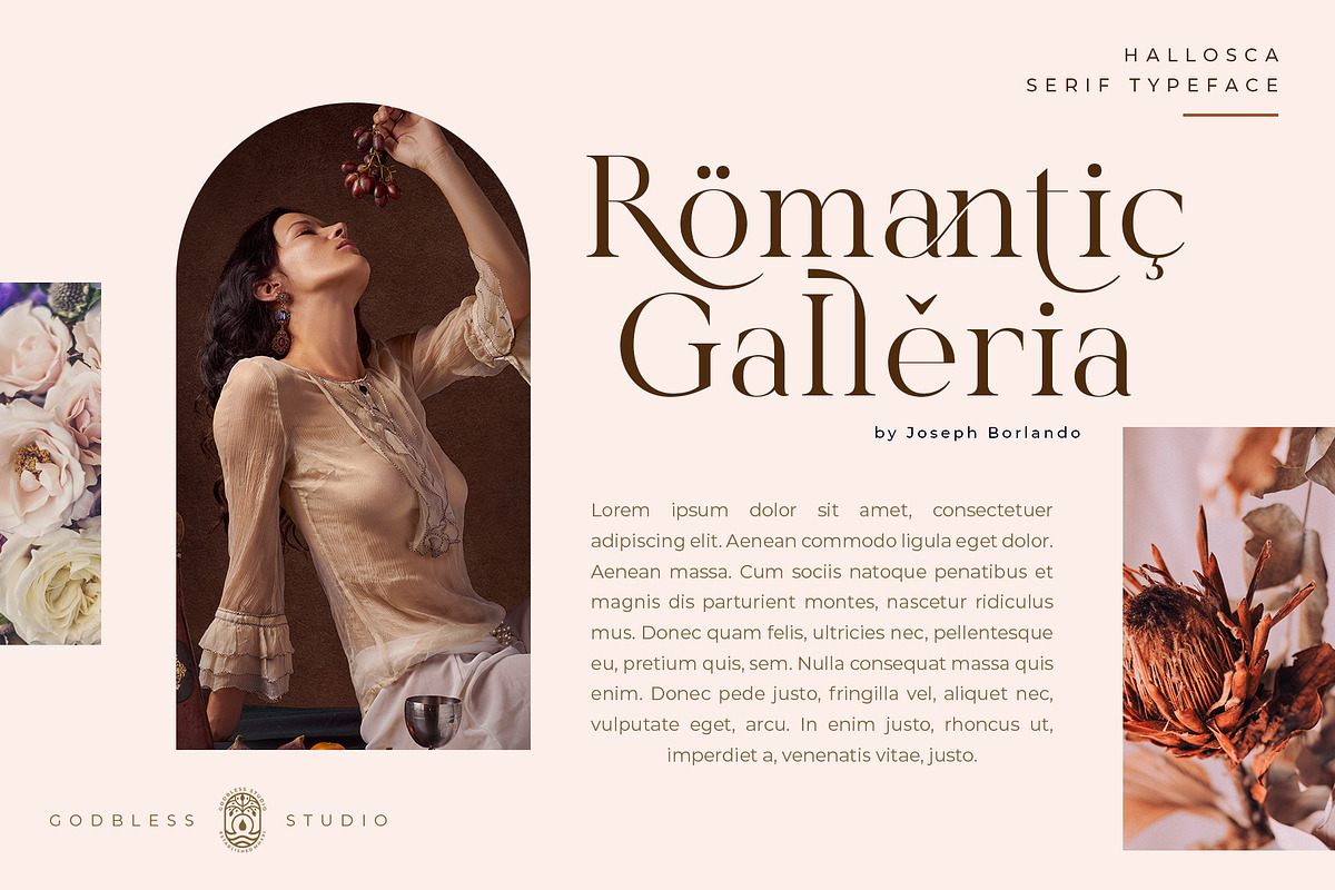 Hallosca Serif Typeface, a Serif Font by Godbless Studio (Photo 6 of 16)