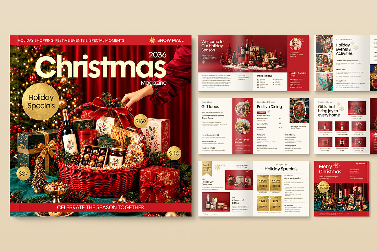 Christmas Magazine Template, a Magazine Template by BrandPacks (Photo 1 of 4)