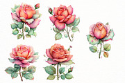 Whimsical rose Clipart, an Illustration by Designworld (Thumbnail 5 of 8)