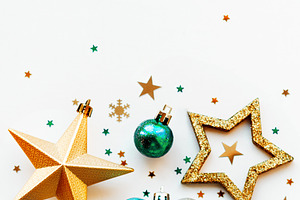 Christmas and new year decorations stock photo containing 2020 and christmas