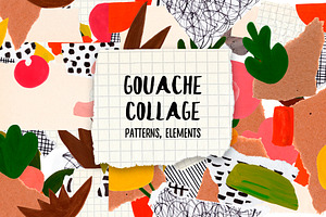 Gouache and Paper Collage! Patterns.
