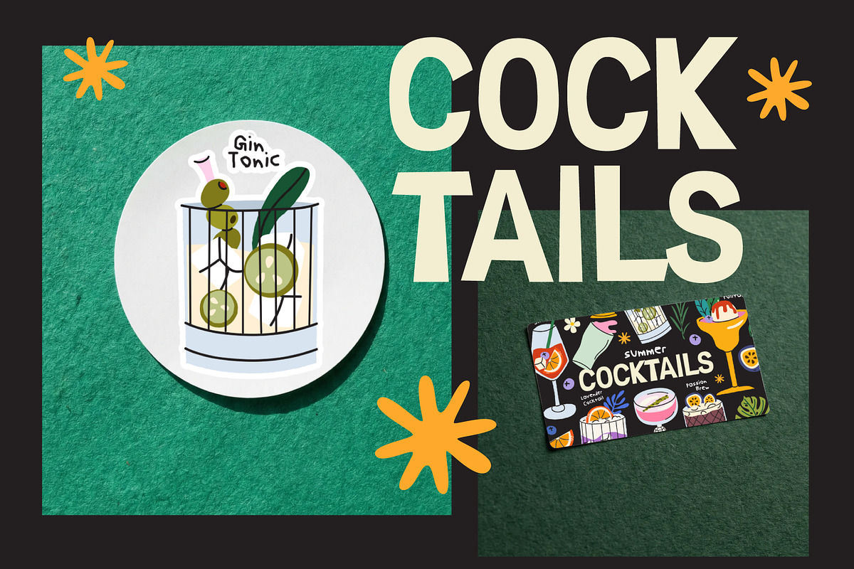 Summer Cocktails & Drinks Collection, a Food Illustration by Luamor (Photo 6 of 6)