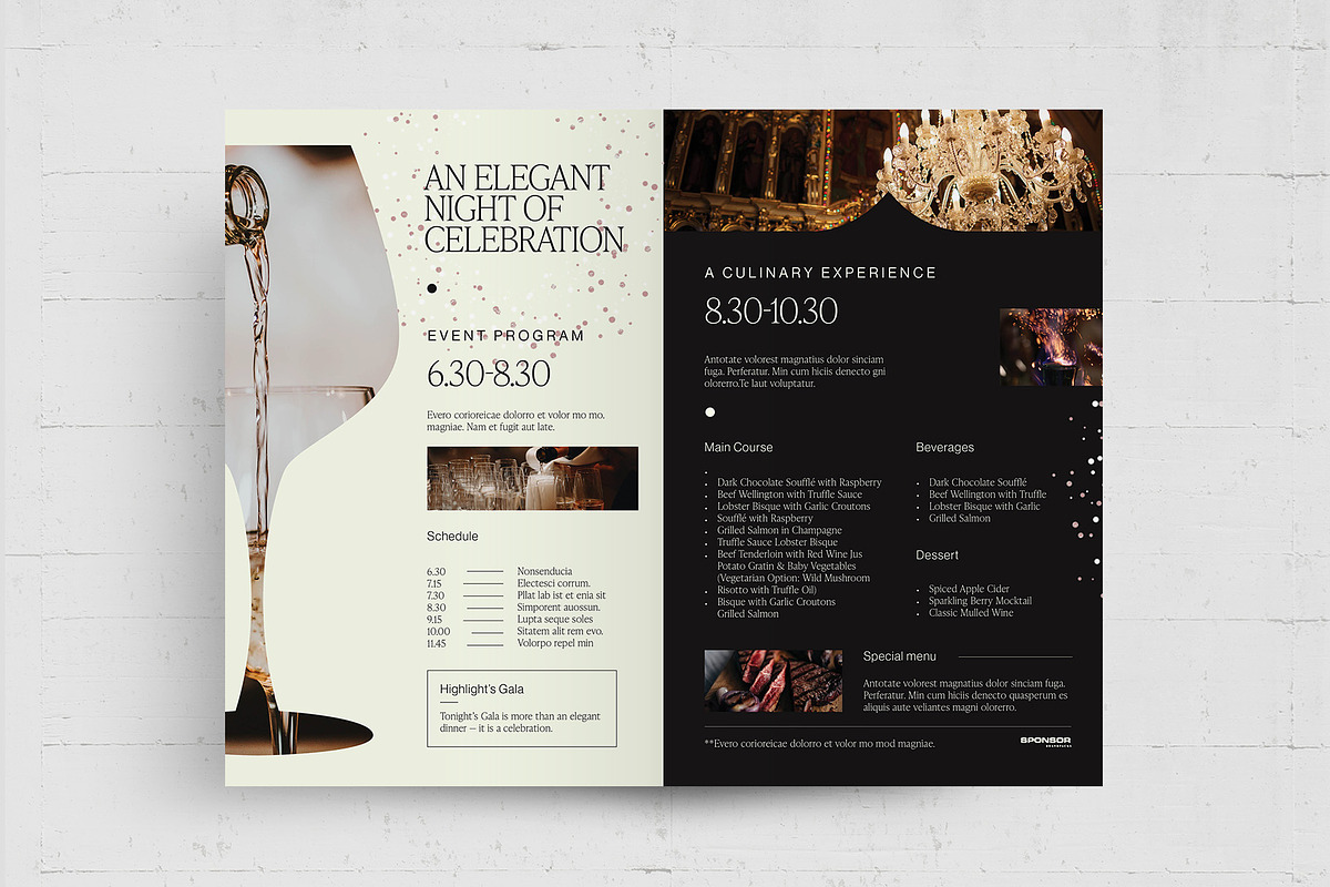 Gala Event Brochure Template, a Brochure Template by BrandPacks (Photo 3 of 5)