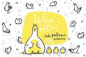 Wise Hens - 32 patterns+print
