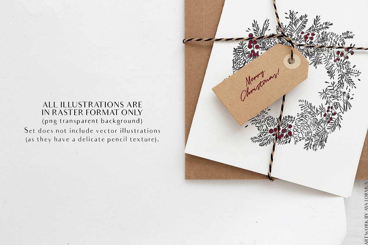 Minimalist Christmas clipart, a Seasonal Illustration by AyaLormus (Photo 6 of 7)