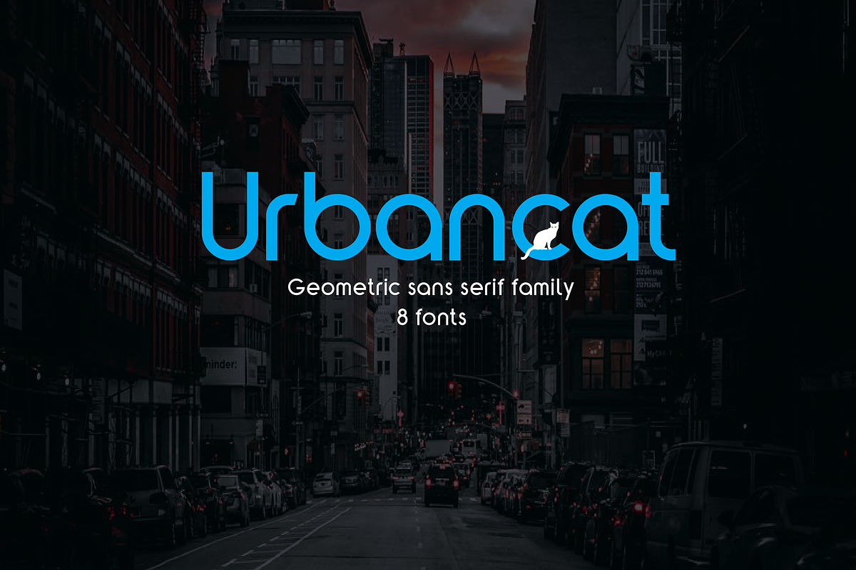 Urbancat Font Family, a Sans Serif Font by vlad.berla (Photo 1 of 11)