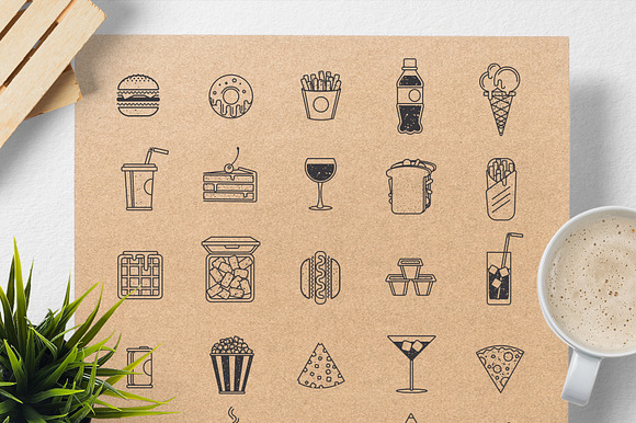 Fast Food Icons Logos