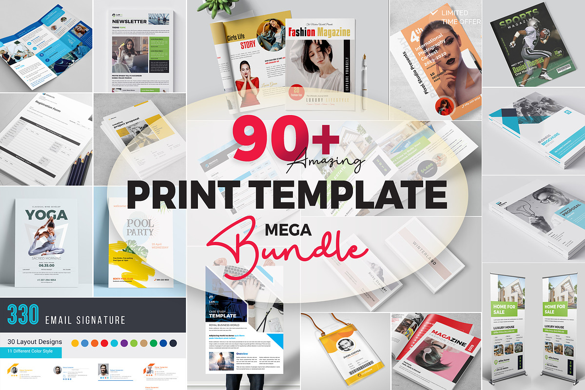 90+ Print Templates Mega Bundle, a Brochure Template by Orcshape Studio (Photo 1 of 28)