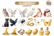 Watercolor Wizard School Clipart, a Decorative Illustration by TatiMockup (Thumbnail 2 of 4)
