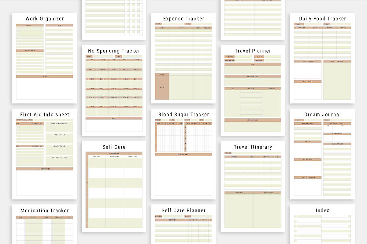 INDESIGN PLANNER BUNDLE PACK VOL.26, a Stationery Template by MNT-Creator (Photo 9 of 9)