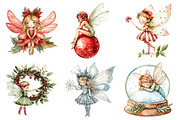 Beautiful Fairy Christmas Clipart, an Illustration by Daily.Designs (Thumbnail 3 of 5)