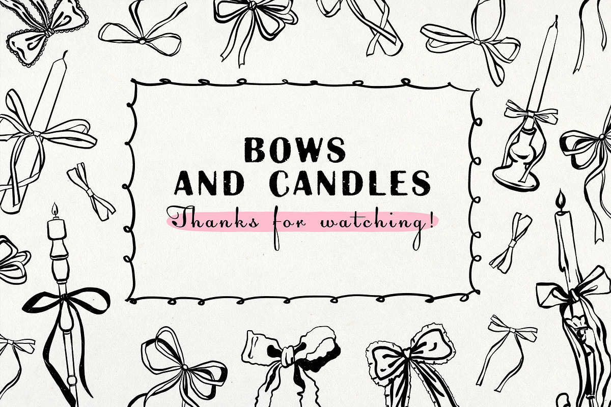 Bows, Candles and Frames. Vector set, an Object Graphic by VerAna (Photo 12 of 12)