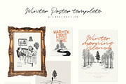 Winter Forest | Poster Builder, an Object Graphic by KetteCreate (Thumbnail 14 of 15)