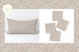 Ditsy Toile Floral - Taupe