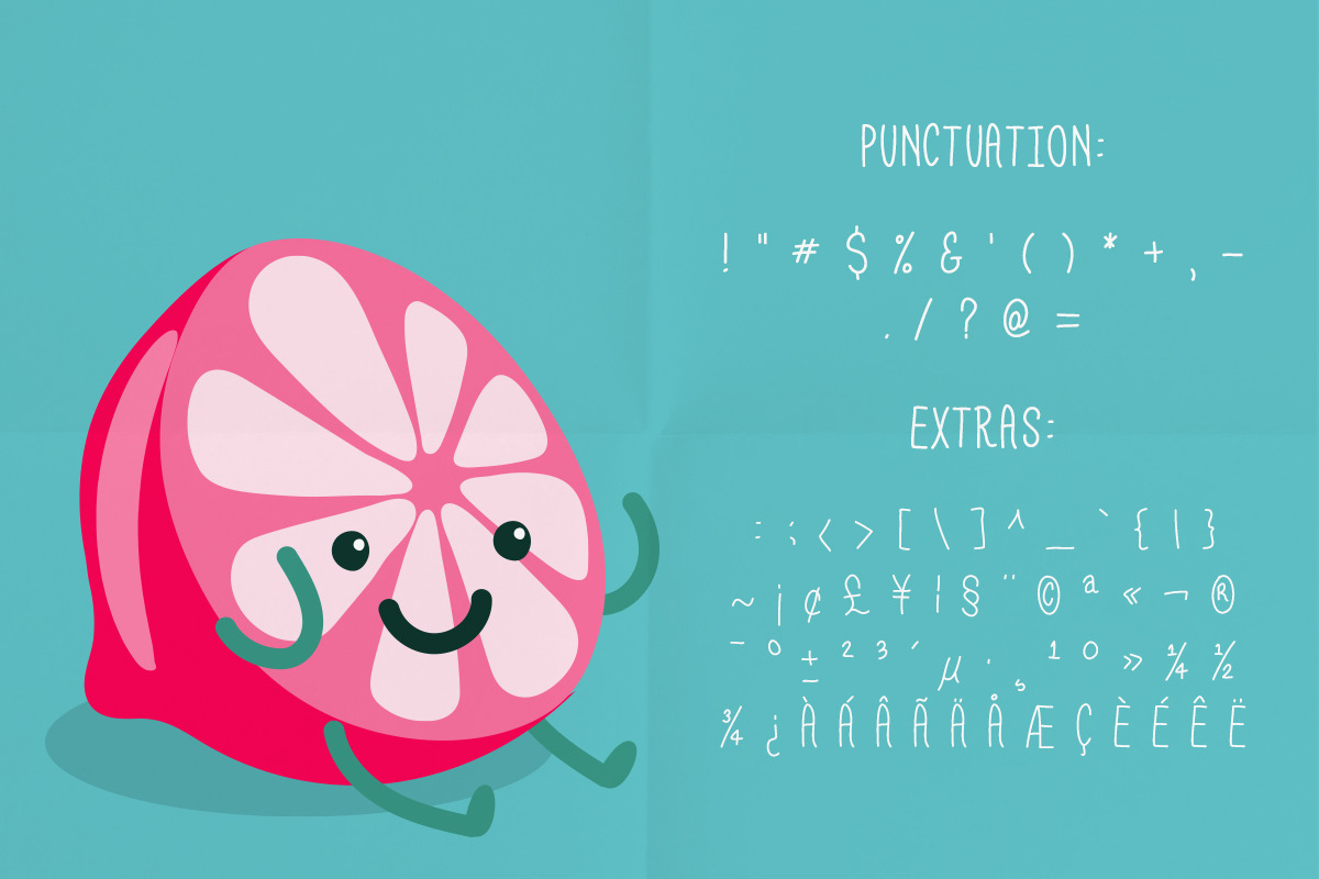 Pink Lemonade a hand-drawn cute font preview 3