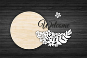 12 Svg floral Welcome signs bundles, a Graphic by CncCutModel (Thumbnail 2 of 5)