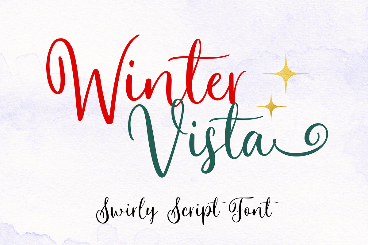Winter Vista, a Script Font by Creavibes Design (Photo 1 of 11)