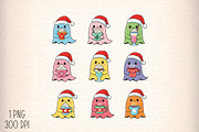 Halloween Cute Ghost Christmas Coffe, an Illustration by Daily.Designs (Thumbnail 1 of 5)