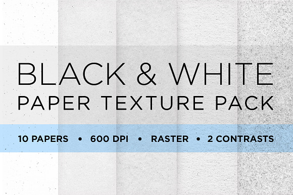 10 Black & White Paper Texture Pack preview 4